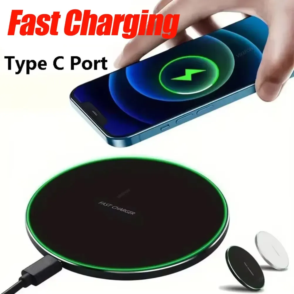 Chargeur sans fil rapide compatible Samsung Galaxy S22 à S25, Xiaomi et iPhone 12 à 16 Pro Max