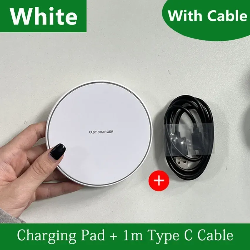 Chargeur sans fil rapide compatible Samsung Galaxy S22 à S25, Xiaomi et iPhone 12 à 16 Pro Max 7