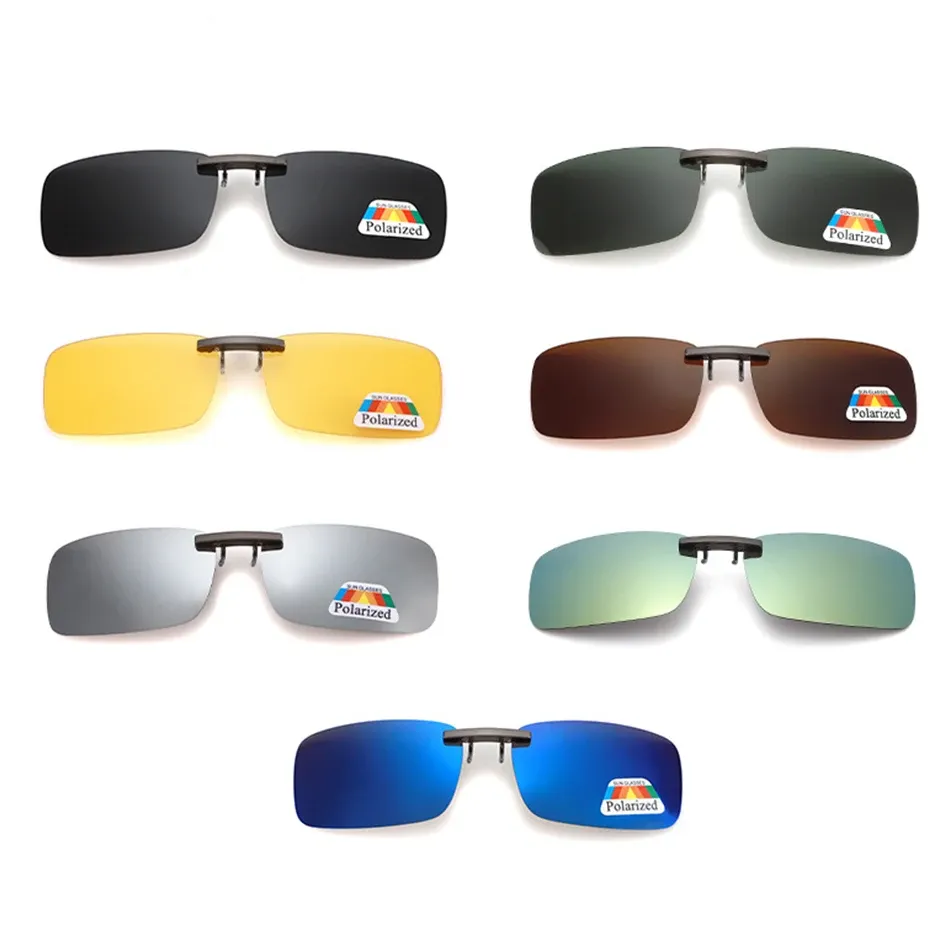Clip-on polarisé pour lunettes de conduite, protection UV400