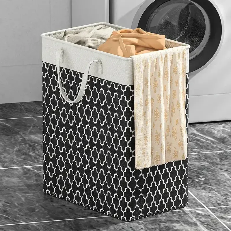Panier à linge en tissu imperméable 75 L, pliable, grande capacité, rangement pour vêtements 3