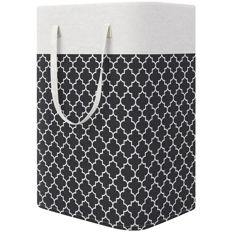 Panier à linge en tissu imperméable 75 L, pliable, grande capacité, rangement pour vêtements 8
