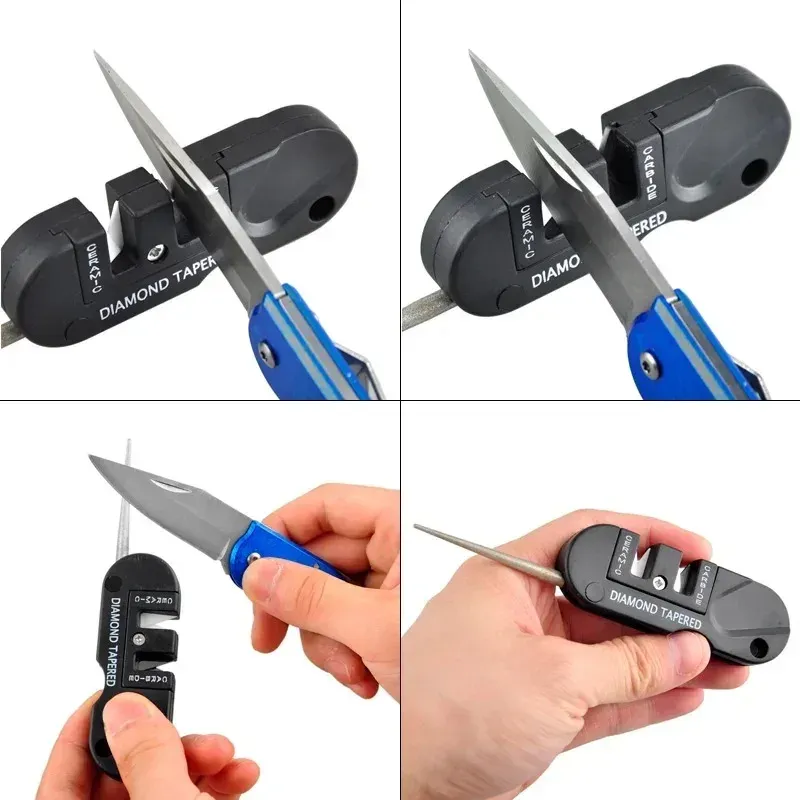 Aiguiseur de couteaux portable, usage à la pêche