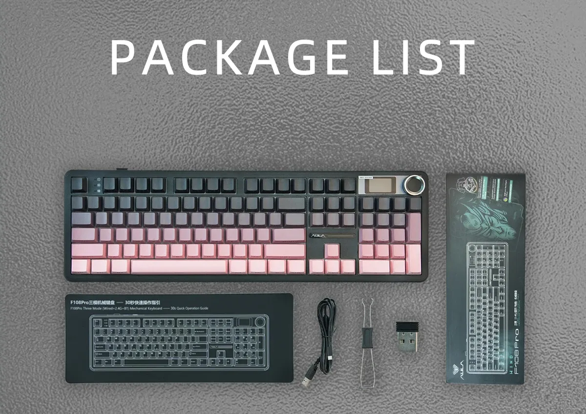 Clavier AULA F108 Pro, rétroéclairage