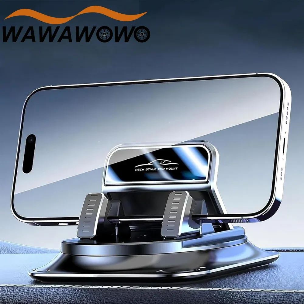 Support de téléphone pour tableau de bord à rotation 360°, angle réglable, compatible modes portrait et paysage - Image 1