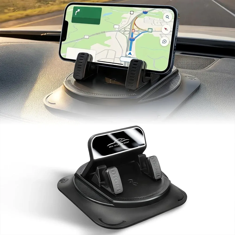 Support de téléphone rotatif pour tableau de bord, vue générale