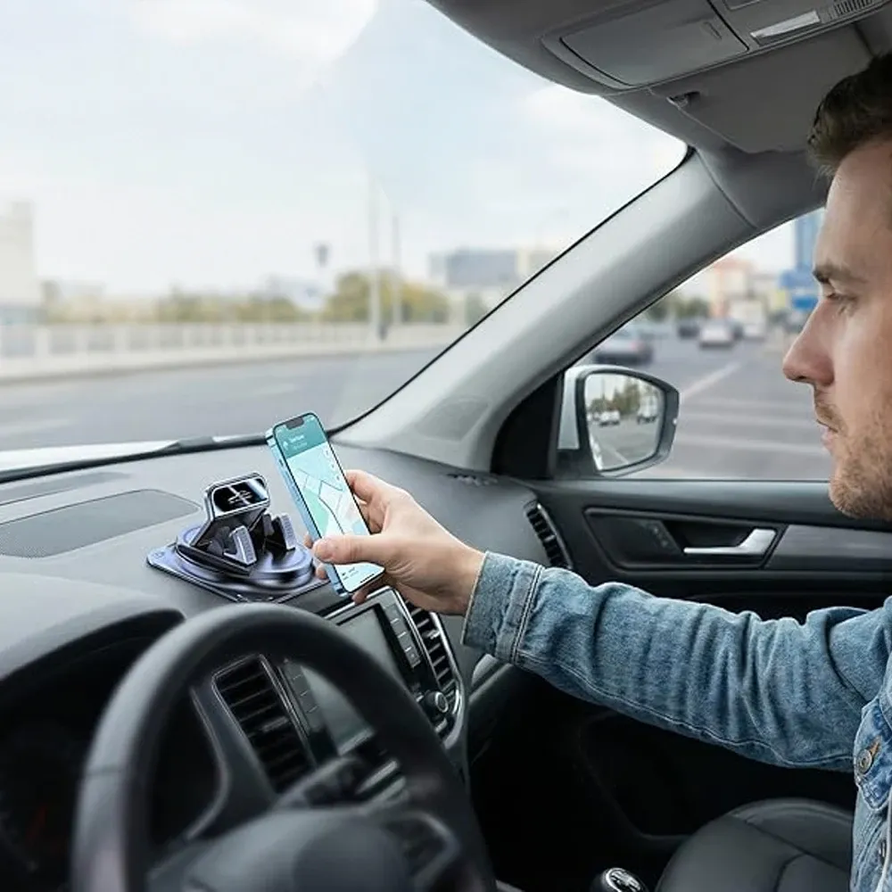 Support de téléphone avec smartphone en place