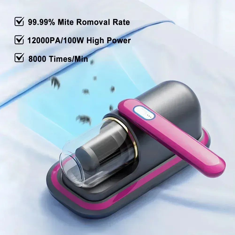 Aspirateur à main sans fil anti-acariens au design élégant
