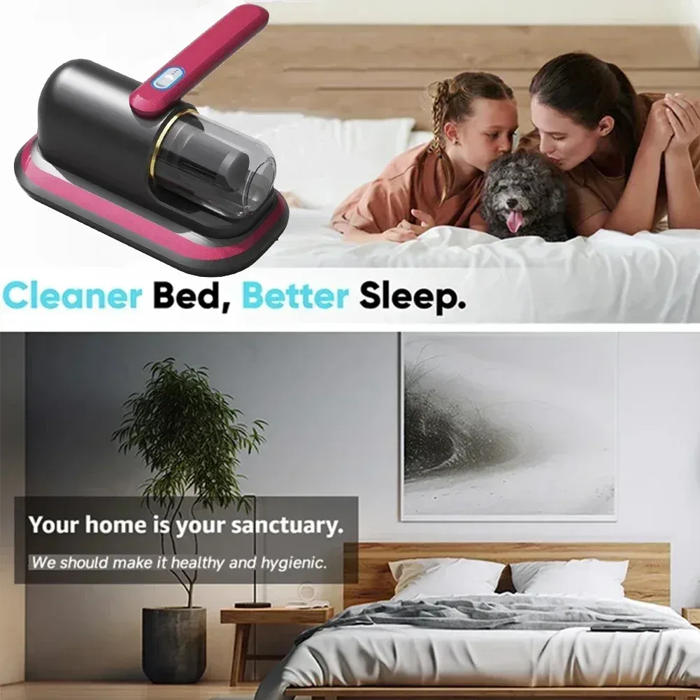 Aspirateur anti-acariens utilisé sur un matelas