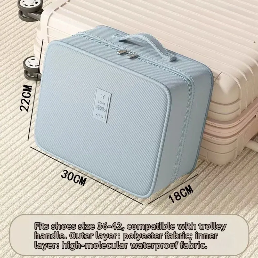 Boîte de rangement portable étanche pour 4 paires de chaussures, sac de voyage multicouche amélioré, sac de rangement robuste à fermeture éclair pour baskets 8