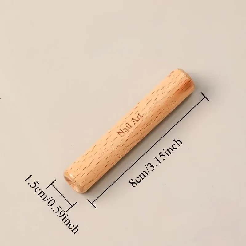 Ensemble de pinceaux professionnels pour nail art avec manche en bois amovible, pinceaux multifonctions pour vernis à ongles 3