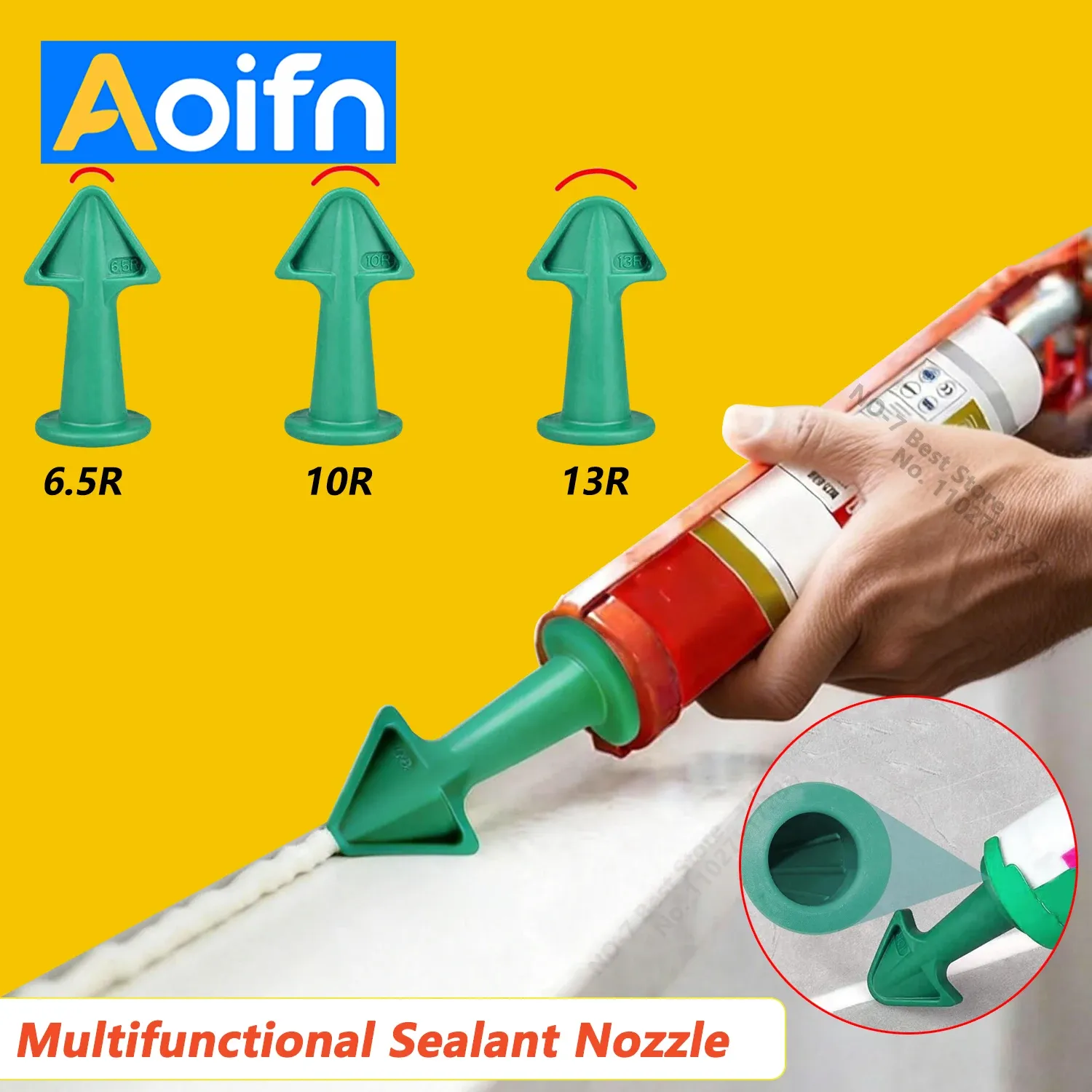 Buse de mastic en silicone multifonctionnelle, grattoir, outils de calfeutrage pour sol, kit de buses de mastic en silicone, ensemble d'amélioration de l'habitat A, 3 pièces