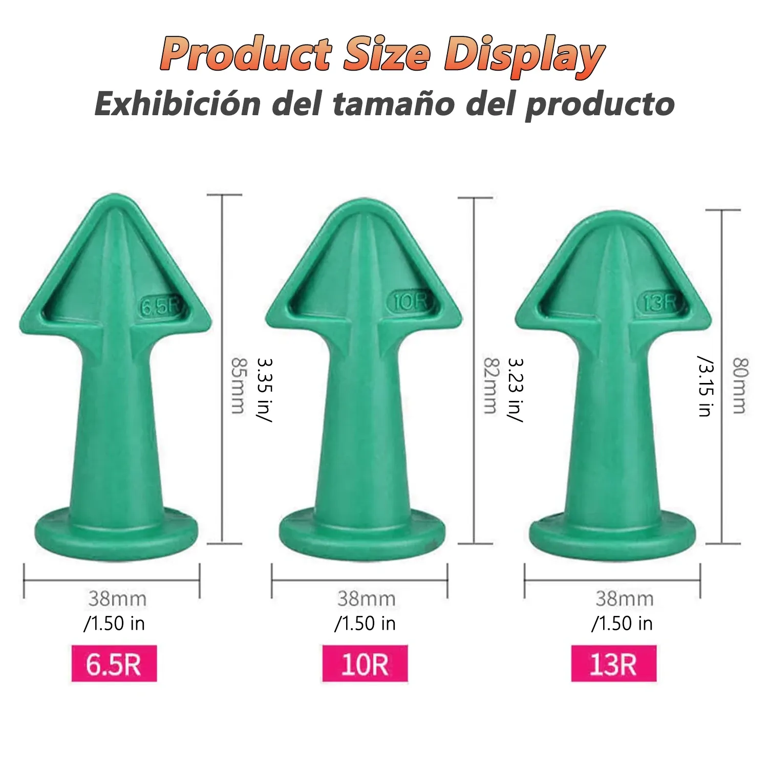 Buse de mastic en silicone multifonctionnelle, grattoir, outils de calfeutrage pour sol, kit de buses de mastic en silicone, ensemble d'amélioration de l'habitat A, 3 pièces 5