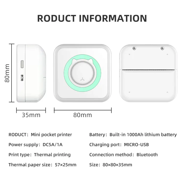 Mini-imprimante portable Premium