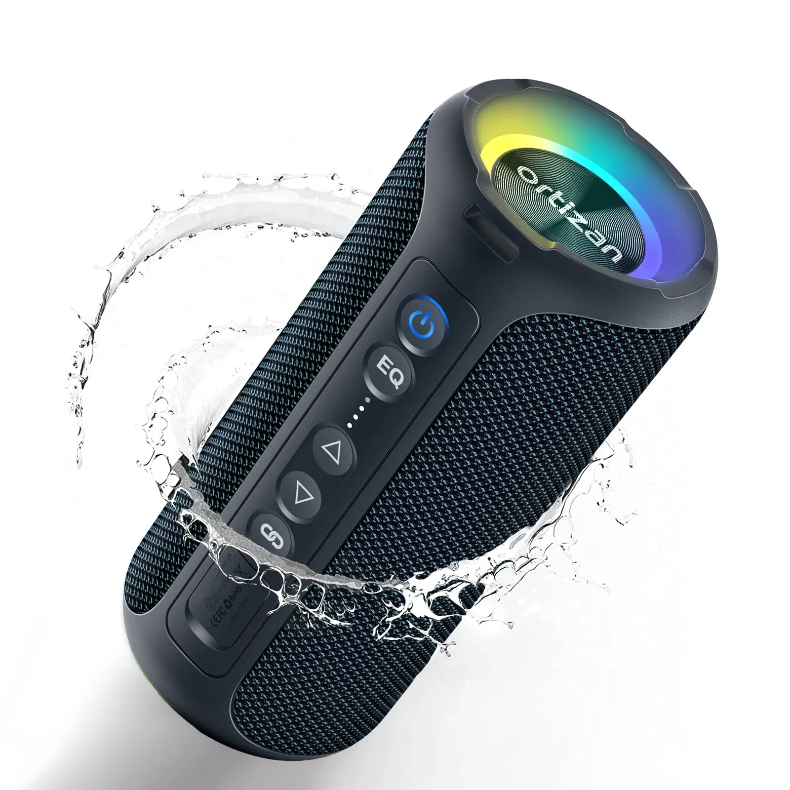 Ortizan Enceinte Bluetooth 5.3 portable, haut-parleur sans fil à basses renforcées, étanche IP7, autonomie de 30 heures, idéale pour la douche ou l'extérieur, 40 W 11