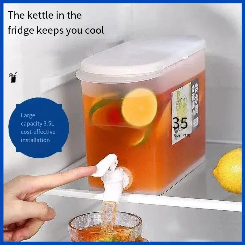 Carafe à eau froide avec robinet 3,5 L pour réfrigérateur et cuisine 4