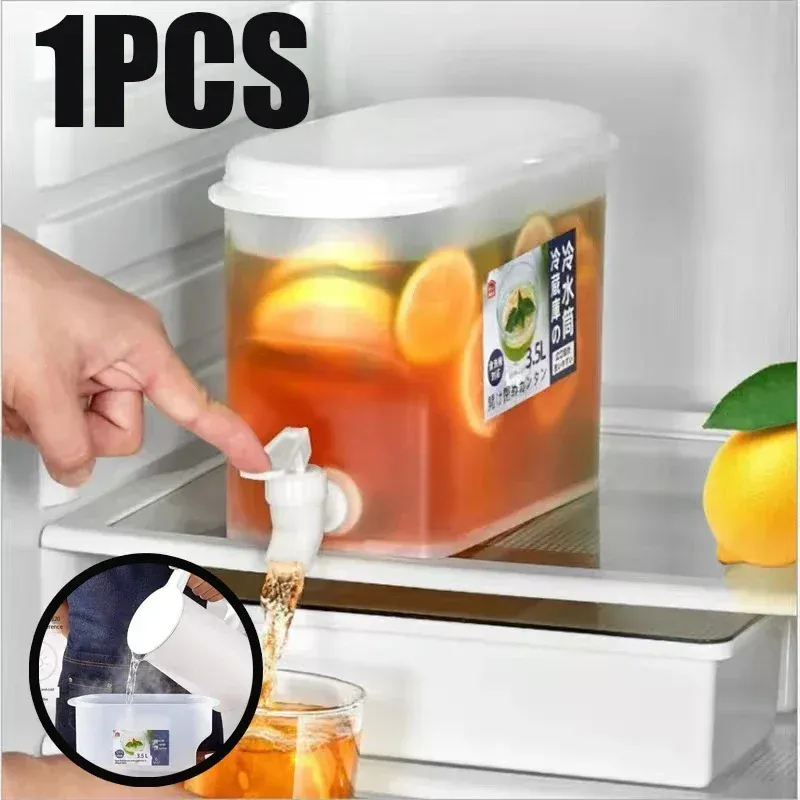 Carafe à eau froide avec robinet 3,5 L pour réfrigérateur et cuisine 7