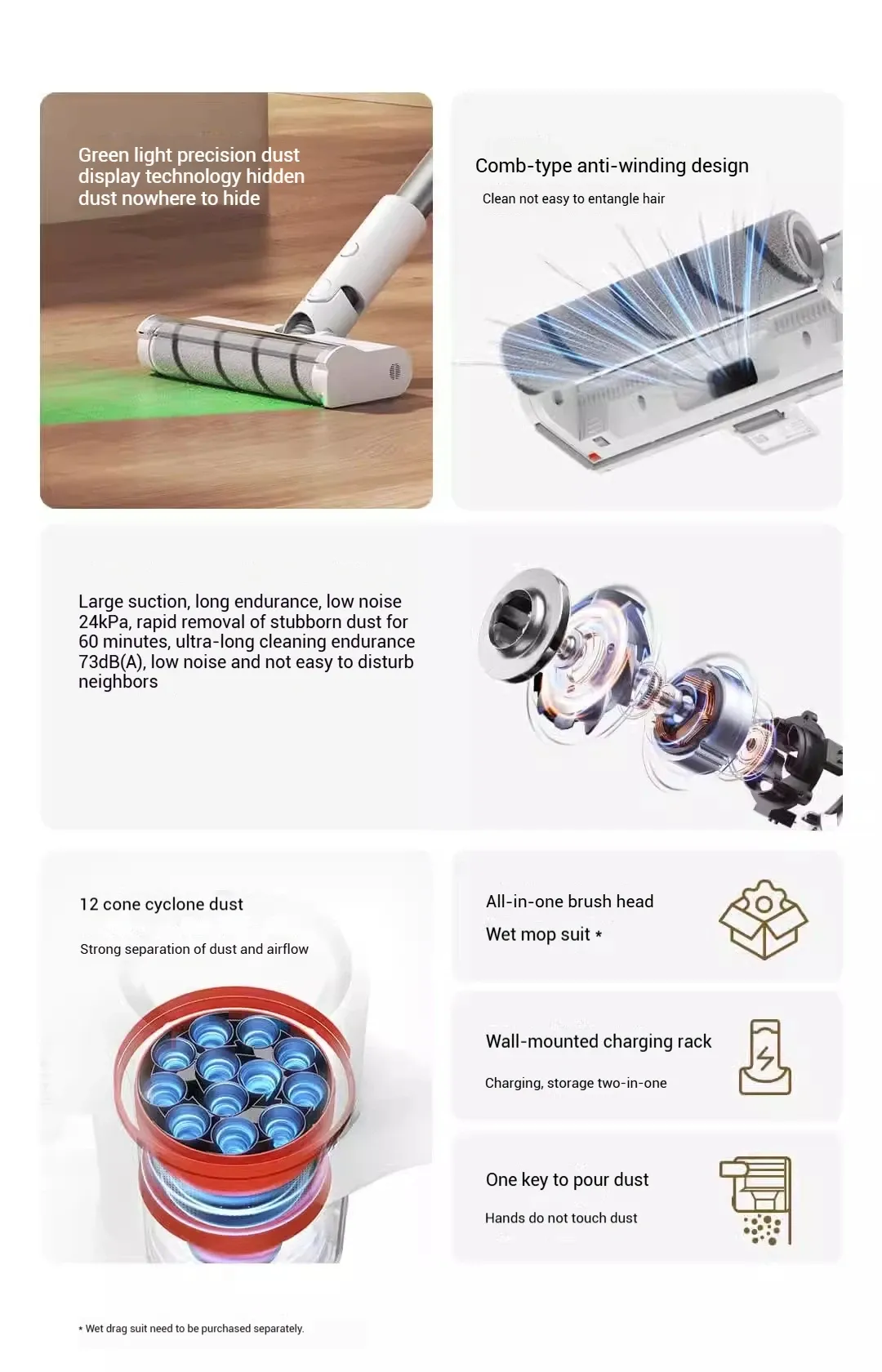 Aspirateur Xiaomi MIJIA 2 Édition, design