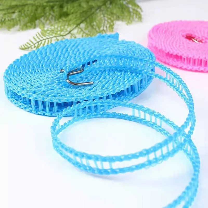 Corde à linge coupe-vent type clôture, pour extérieur, intérieur, maison et voyage, étendoir portable 5 m / 10 m 5