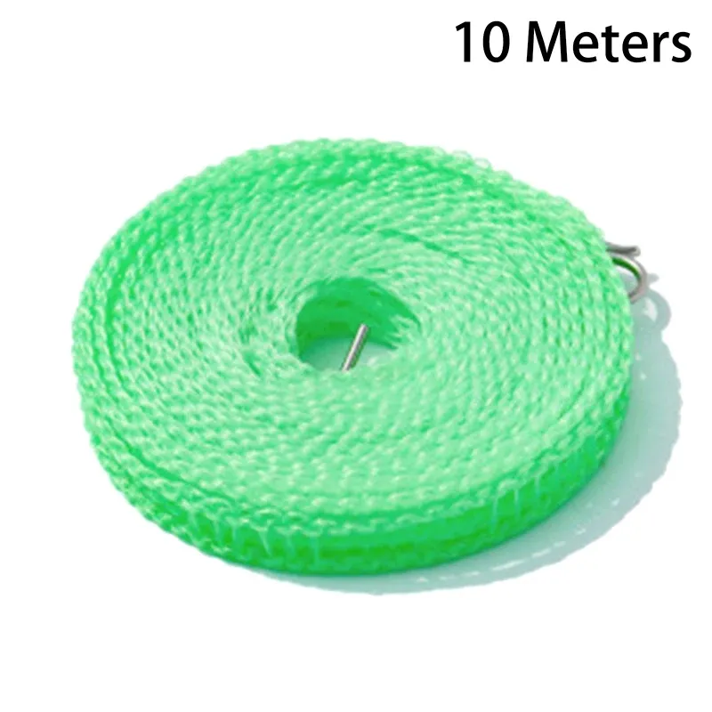 Corde à linge coupe-vent type clôture, pour extérieur, intérieur, maison et voyage, étendoir portable 5 m / 10 m 9