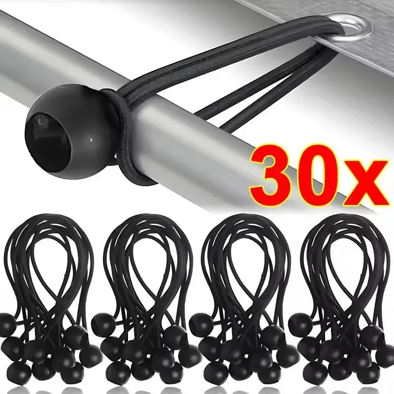 Corde élastique à boule pour extérieur, sangle élastique portable pour fixation de tente, auvent, bâche et fret