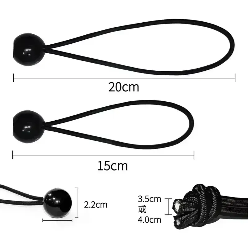 Corde élastique à boule pour extérieur, sangle élastique portable pour fixation de tente, auvent, bâche et fret 4