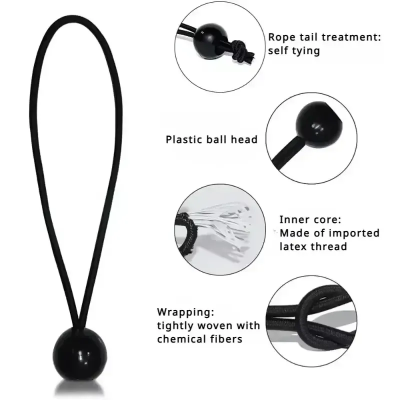 Corde élastique à boule, détail du nœud
