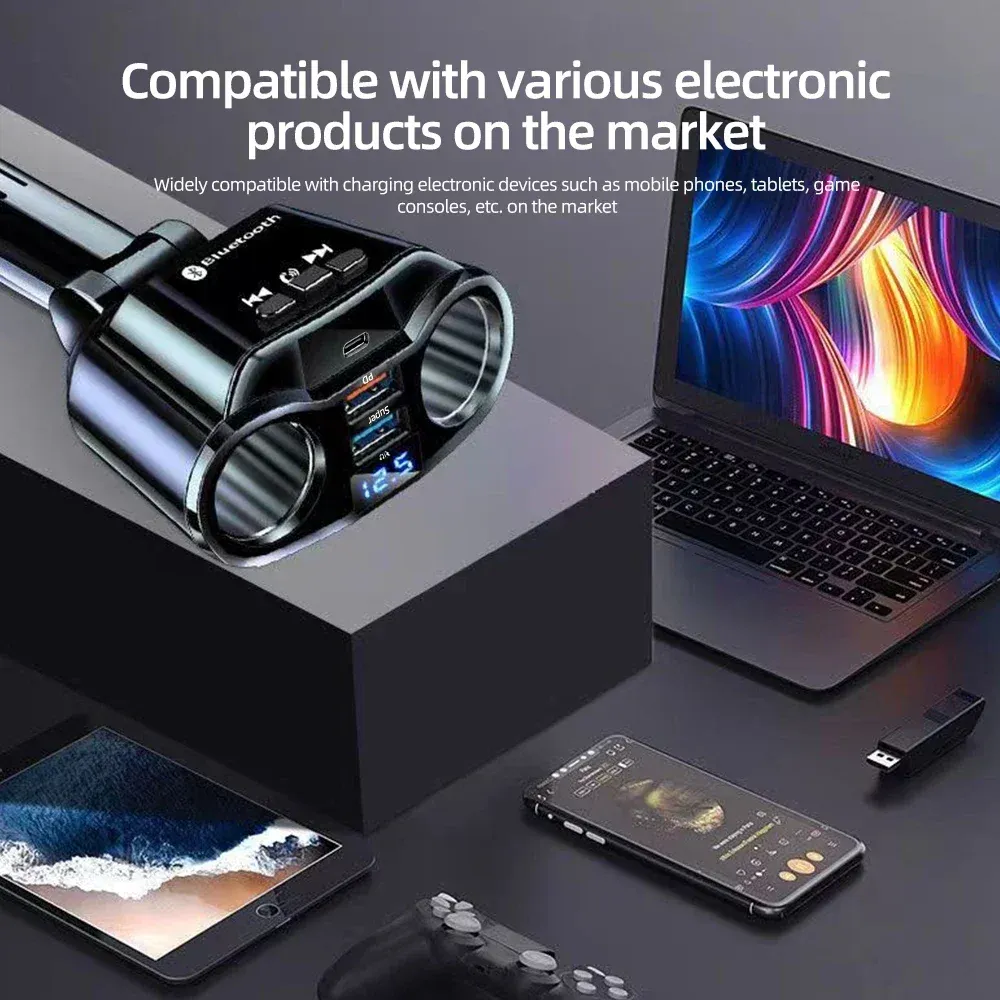 Chargeur de voiture compatible smartphones
