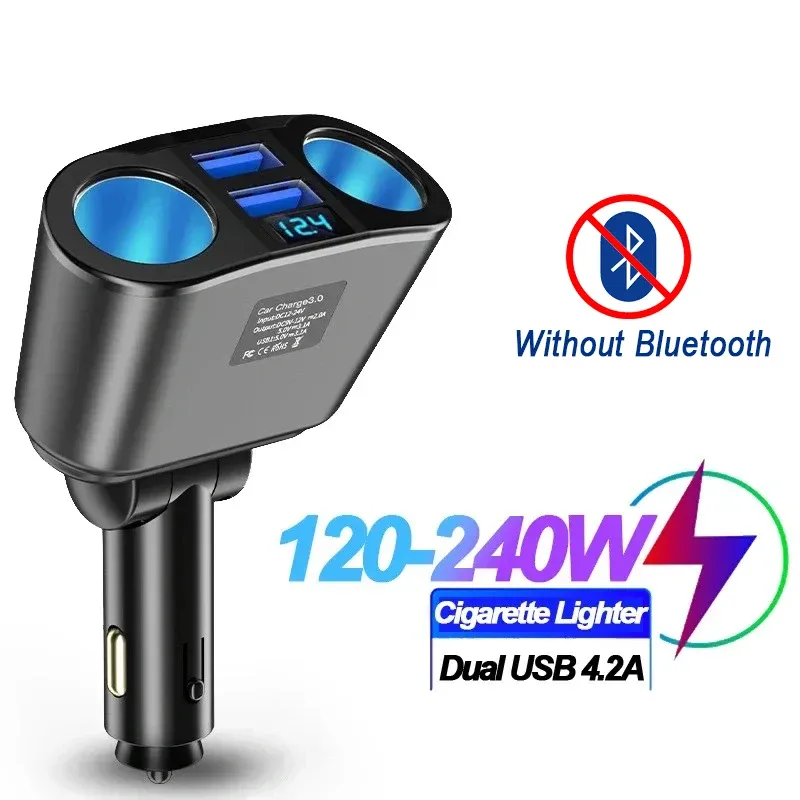 Chargeur de voiture à charge rapide PD et QC 3.0, double USB 4,8 A, avec écran numérique 11