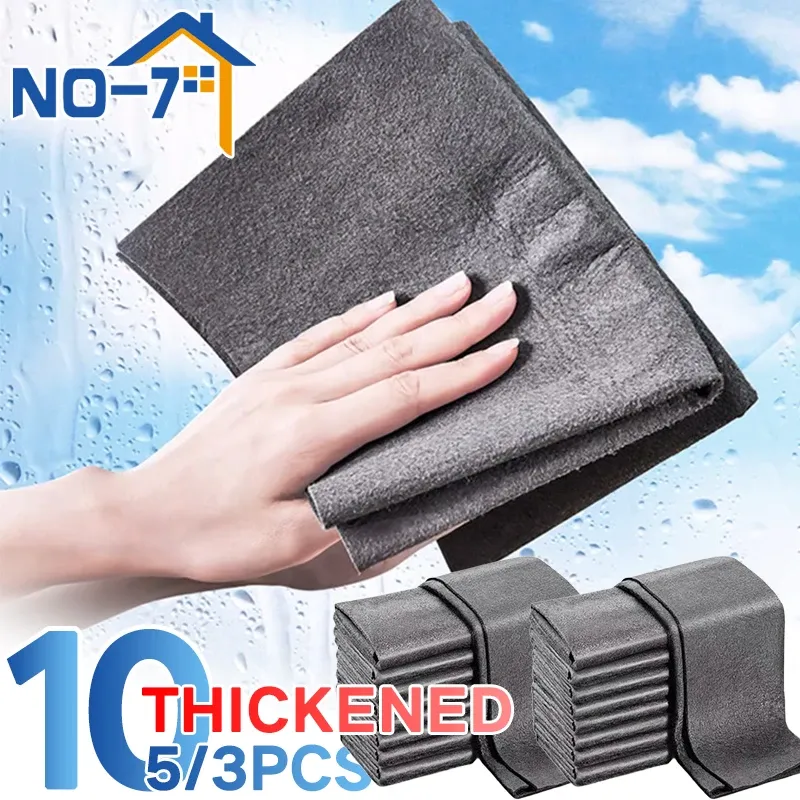 Chiffon de nettoyage en microfibre épais pour verre, réutilisable et lavable, sans peluches, pour cuisine et voiture - Image 1