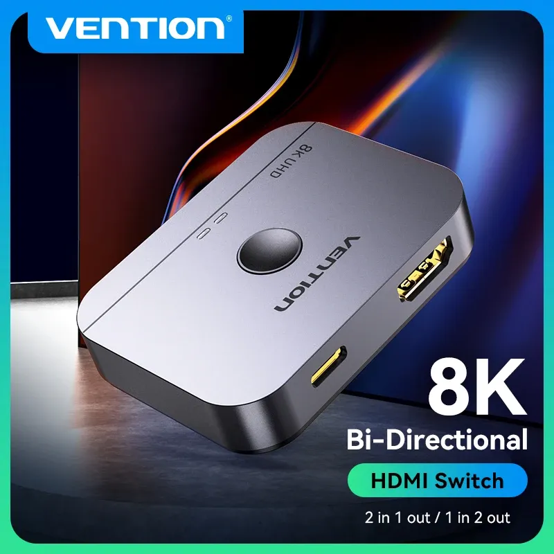 Commutateur HDMI 8K bidirectionnel 2.1 Vention, adaptateur 1x2/2x1, convertisseur de sortie 2 en 1 pour PS4/PS5, Xiaomi TV Box - Image 1