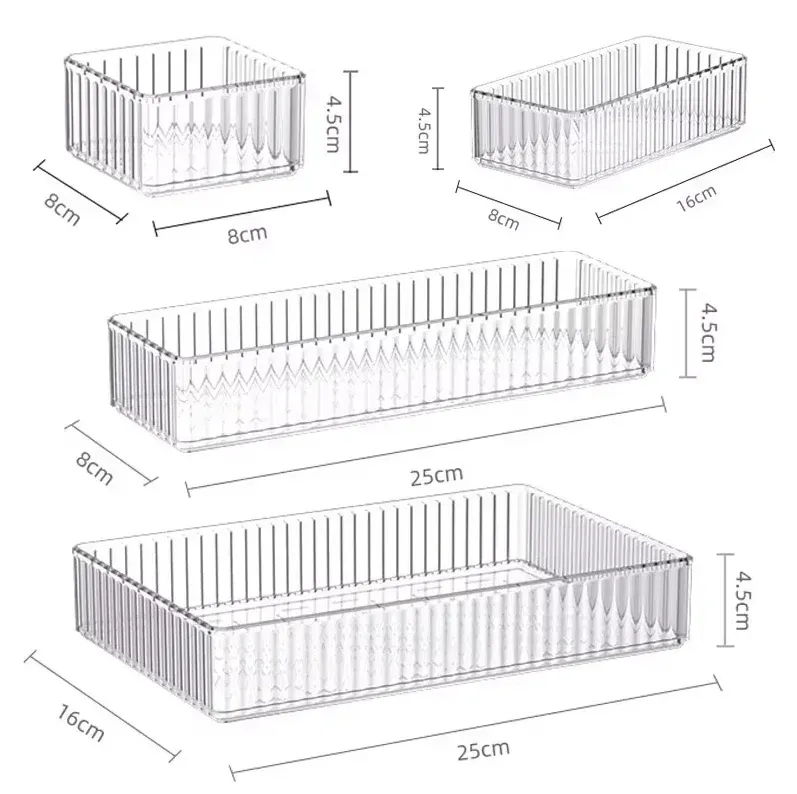 Boîte de Rangement Transparente en Plastique pour Bijoux et Maquillage 8