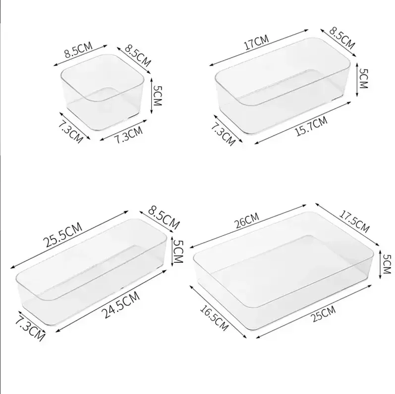 Boîte de Rangement Transparente en Plastique pour Bijoux et Maquillage 7