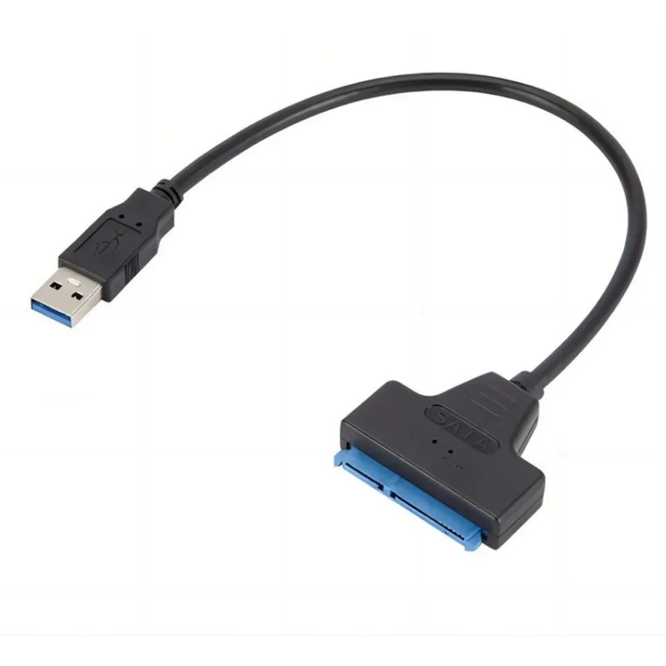 Câble SATA USB sous différents angles