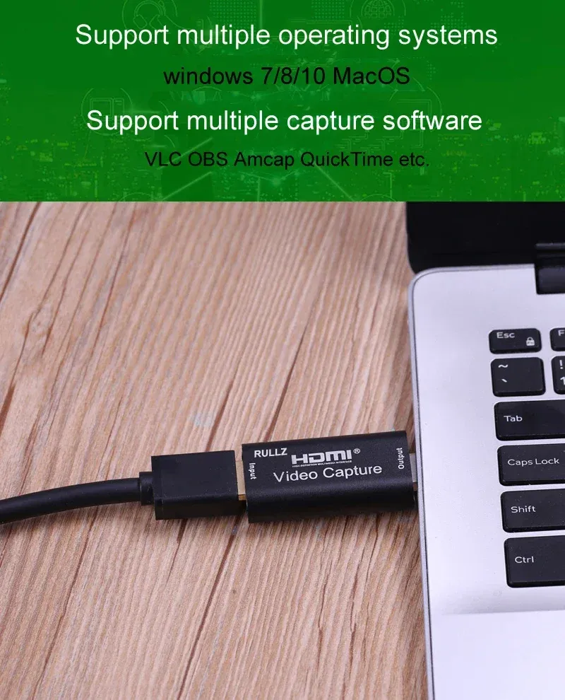 Carte de capture vidéo USB 2.0 1080p, boîtier de capture HDMI pour caméra et DVD, enregistrement sur PC et streaming en direct pour PS4 4
