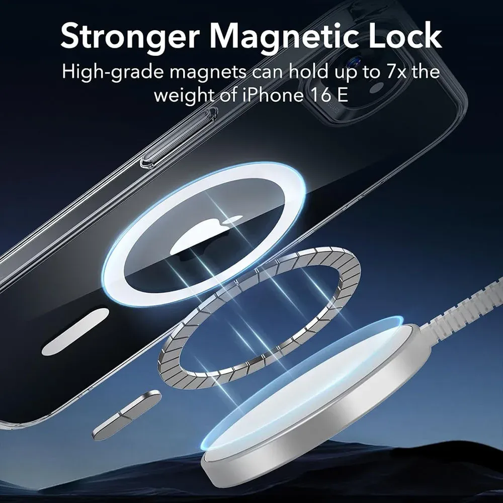 Étui iPhone 17E 16E compatible MagSafe, vue de profil