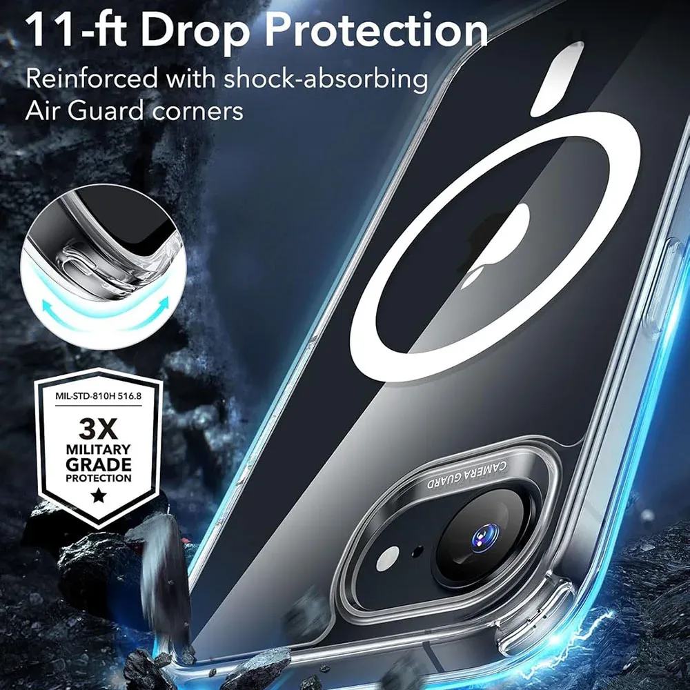 Coque rigide en acrylique pour iPhone 17E et 16E, finition