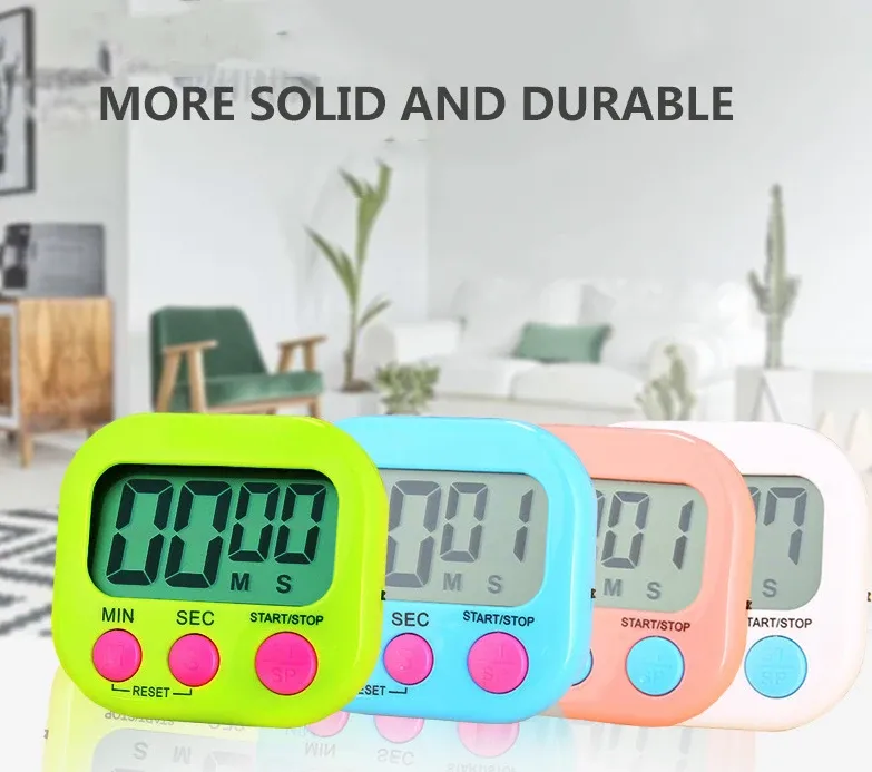 Minuterie de cuisine LCD magnétique, vue d'ensemble