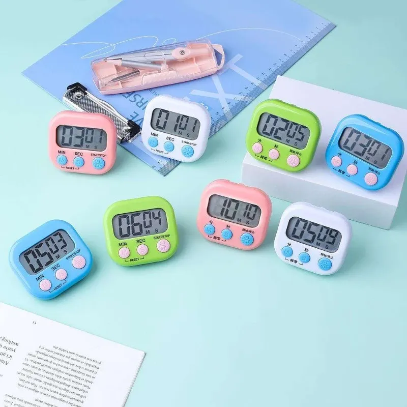 Minuterie de cuisine LCD magnétique, fixation magnétique