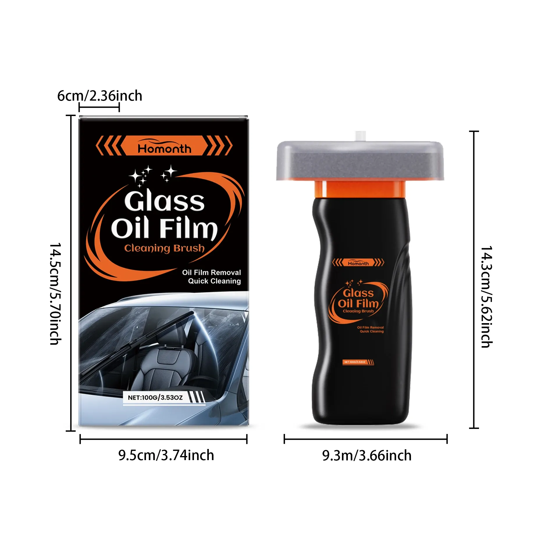 Nettoyant pour vitres de voiture, décapant de film gras et anti-buée 6