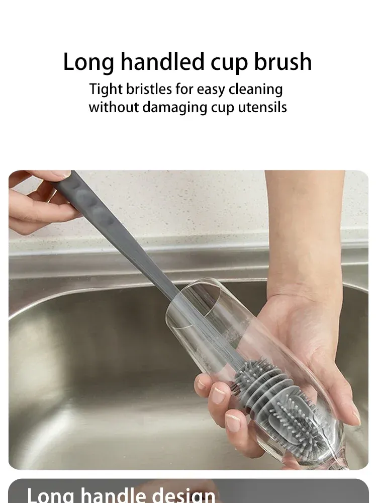 Brosse en silicone en situation d'utilisation