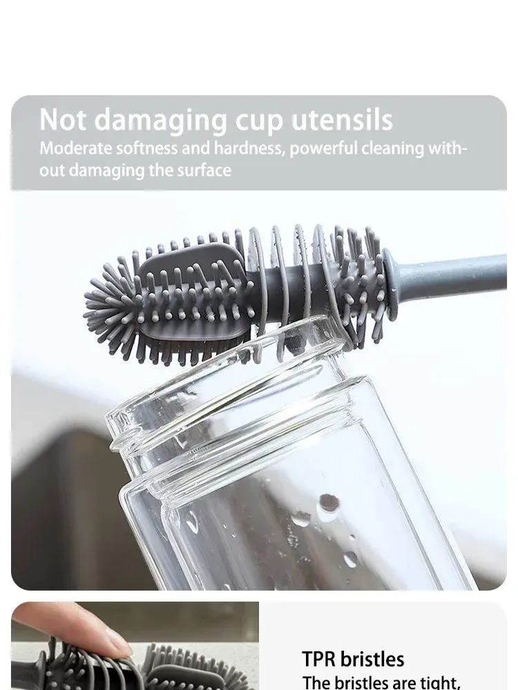 Brosse de nettoyage en silicone, vue lifestyle