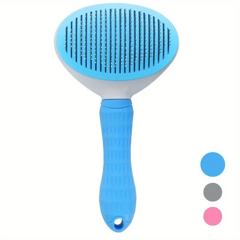 Peigne d'épilation automatique à un bouton pour chiens et chats, avec brosse flottante 8