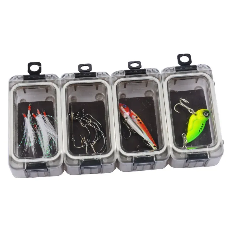 Boîte de rangement étanche et scellée pour accessoires de pêche, leurres et petits outils, avec compartiments modulables, format mini 5