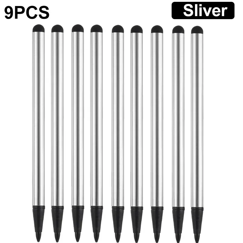 Stylet universel 2 en 1 pour tablette et smartphone, stylet capacitif et résistif compatible iPhone, iPad, Android et tous écrans tactiles, pointe en caoutchouc 18