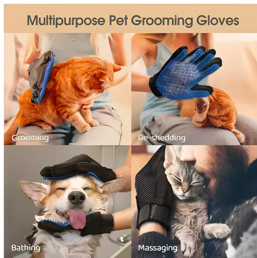 Gant de brossage en silicone, vue produit