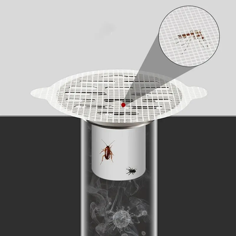 Lot de 10 à 50 filtres ronds jetables en maille adhésive pour drain de douche 4