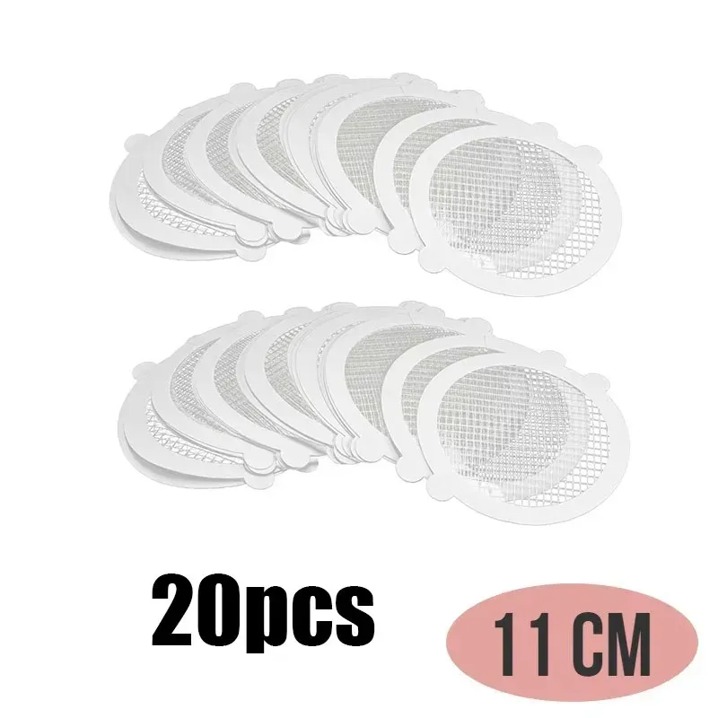 Lot de 10 à 50 filtres ronds jetables en maille adhésive pour drain de douche 12