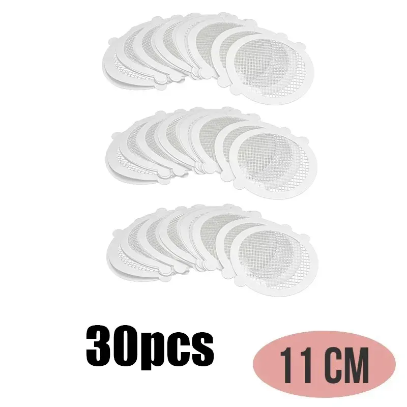 Lot de 10 à 50 filtres ronds jetables en maille adhésive pour drain de douche 8