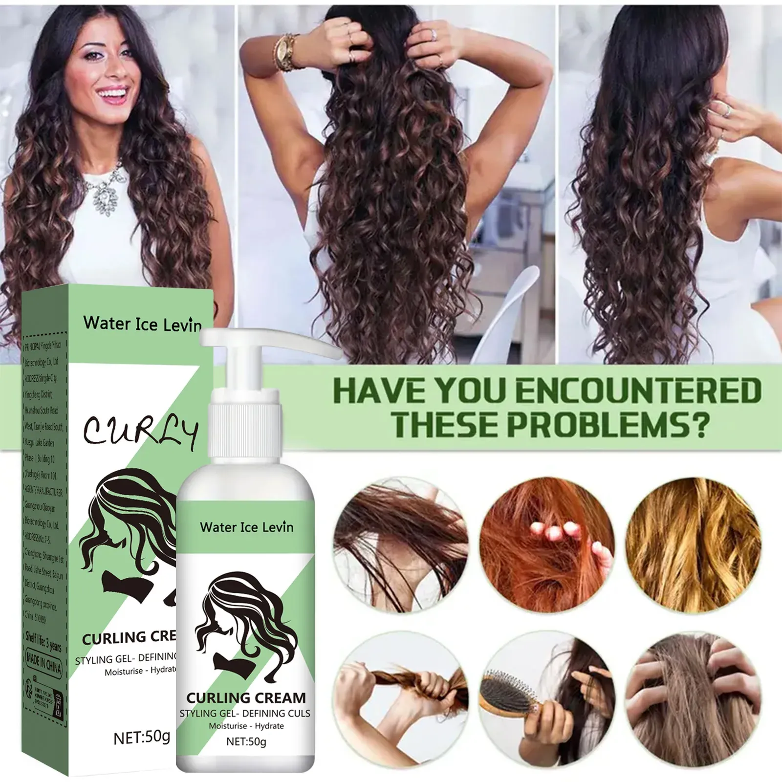 Gel crème définition pour boucles – Définit, hydrate et nourrit les boucles pour une tenue rebondissante et brillante, enrichi en kératine et biotine 3