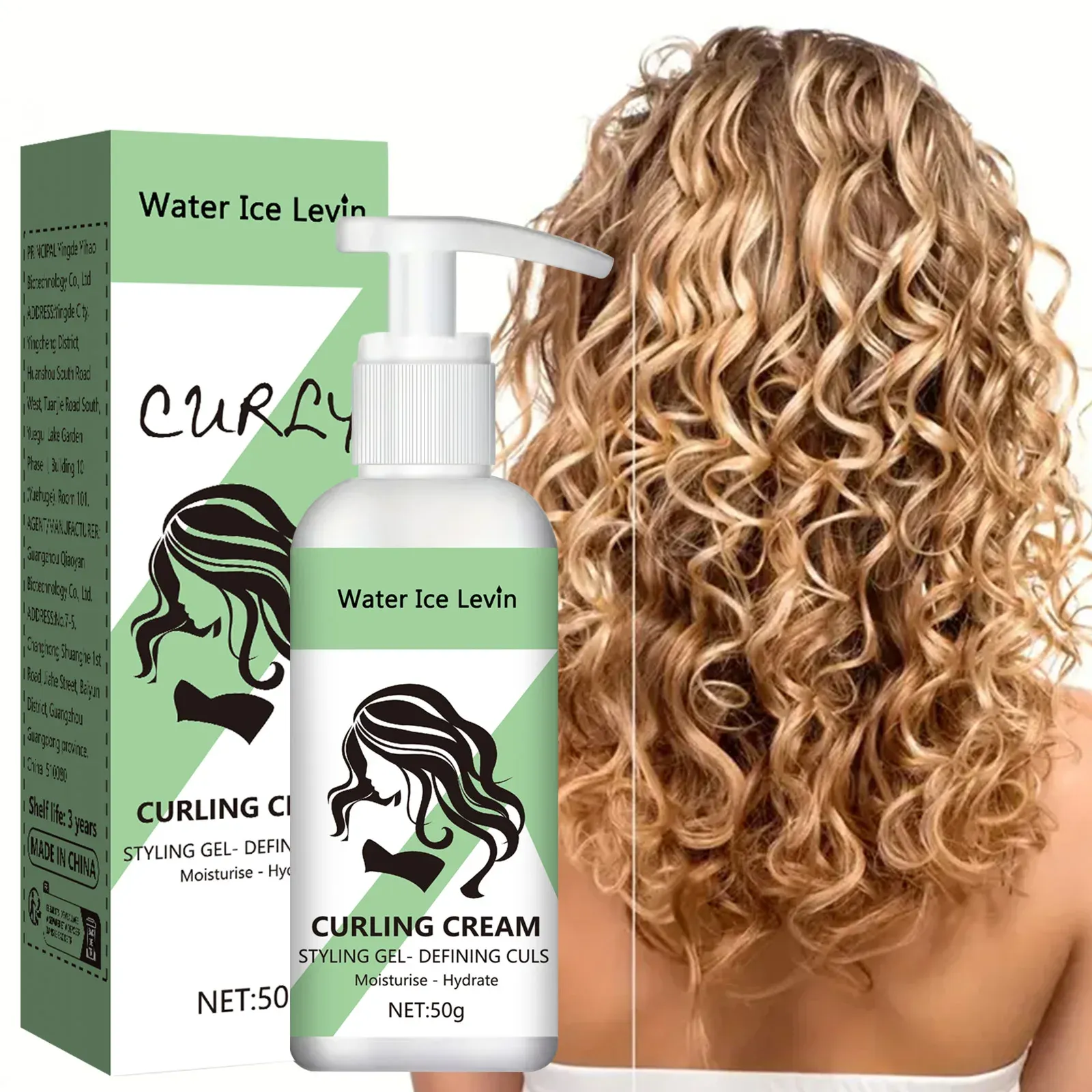 Crème à friser en gel coiffant bouclé, vue détaillée